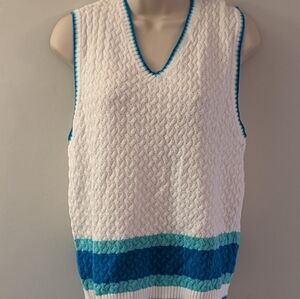 Liz Golf Vintage Sweater Vest Size Large College Varsity Preppy Style